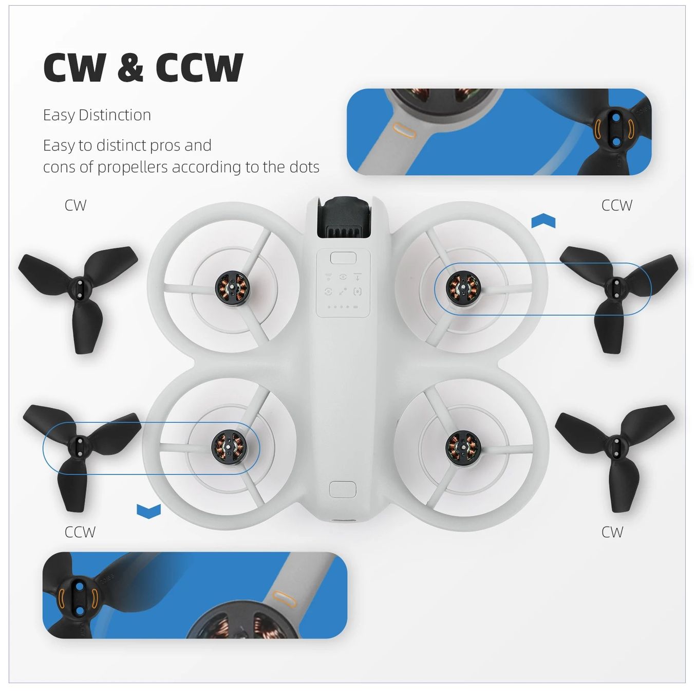 RC Modellbau: 4 DJI NEO - LOW NOISE PROPELLER 2016S - CW - CCW – Neu und originalverpackt aus Kriens von swissgadget 2