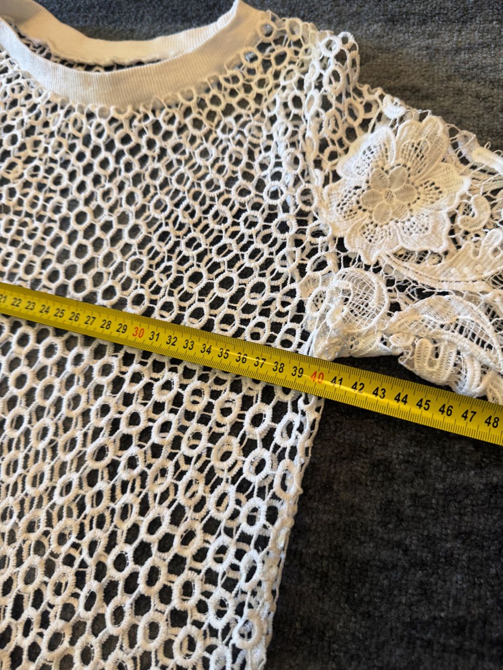 Vestiti: Kleid weiss Spitze Netzmuster Grösse M neuwertig – Usato da Frenkendorf venduto da Style365 8