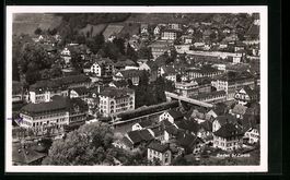 Baden, Ortsansicht mit Eisenbahn aus der