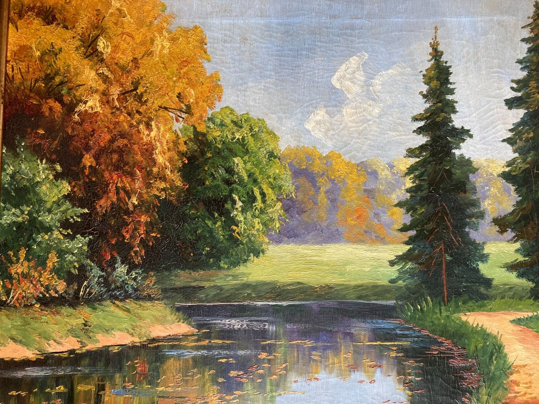 Dipinti: GEMÄLDE LANDSCHAFT  SIGNIERT  Forster   LANDSCHAFTSGEMÄLDE – Usato da Subingen venduto da ArtBead 3
