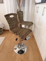 2 Barhocker Rattan