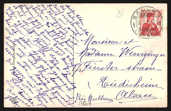 Ansichtskarten: AK Baden, Schlossruine Stein, 1913 – Gebraucht aus Berlin von bartko-reher 1