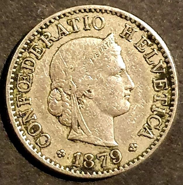 Toutes les monnaies: 5 Rappen 1879 – D'occasion à Egerkingen par Acc1