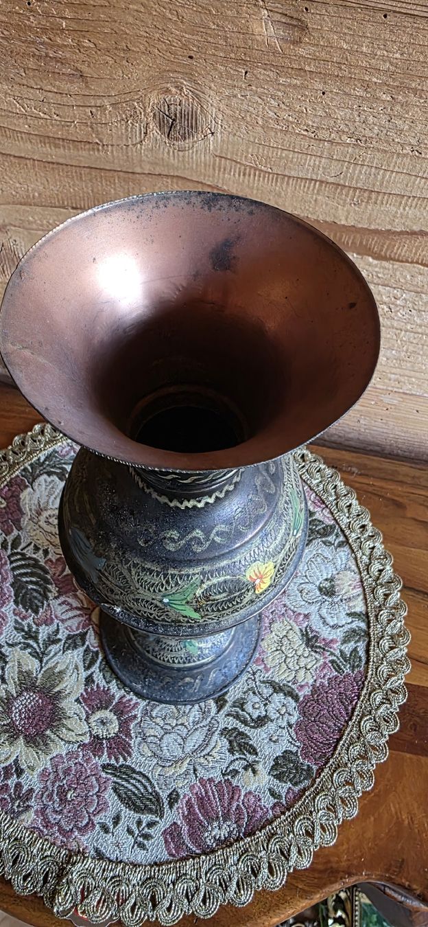 Vasi & Recipienti: Grosse Blumige Kupfer Vase – Usato da Wolfhalden venduto da Nati-Nati 4