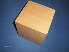 Würfel Holz Massiv verleimt / Holz Box mit Deckel