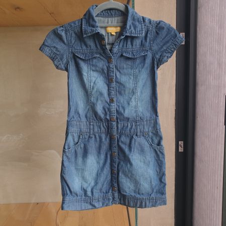 🐸 ONE BY ONE LEICHTES JEANSKLEID 128