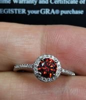 Bague argent avec diamant de moissanite 0,5 ct certifié GRA