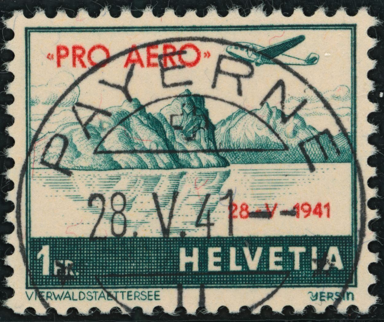 Tutti i francobolli: 1941 - Pro Aero - ET Voll – Usato da Schindellegi venduto da leecollect