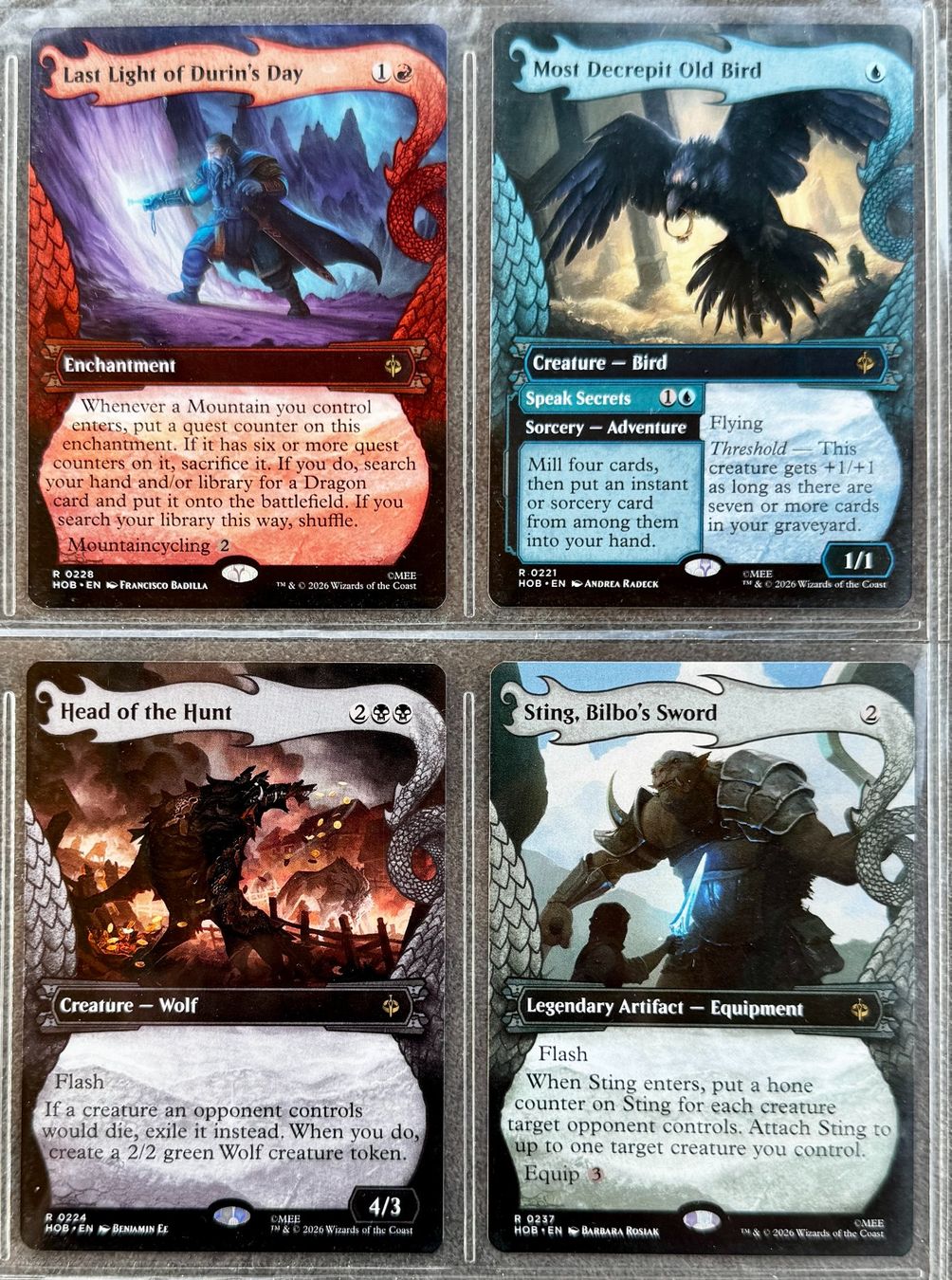 Magic The Gathering Carte collezionabili: The Hobbit Dragonframe Rares 4stk – Nuovo (secondo la descrizione) da Rechthalten venduto da hosme_be
