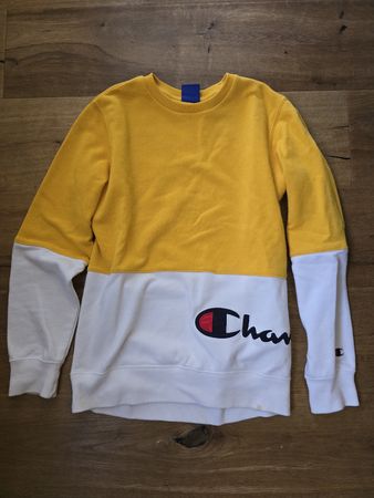 Champion Pulli, gelb-weiss, Top Zustand, Winter