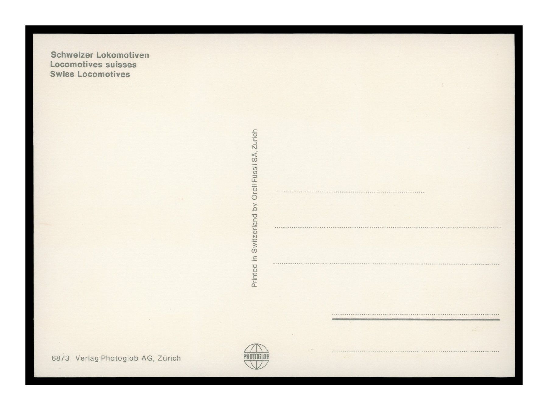 Cartoline postali: LOCOMOTIVES SUISSES - 1970 "9 Modèles" – Usato da Onex venduto da gonsla01 1