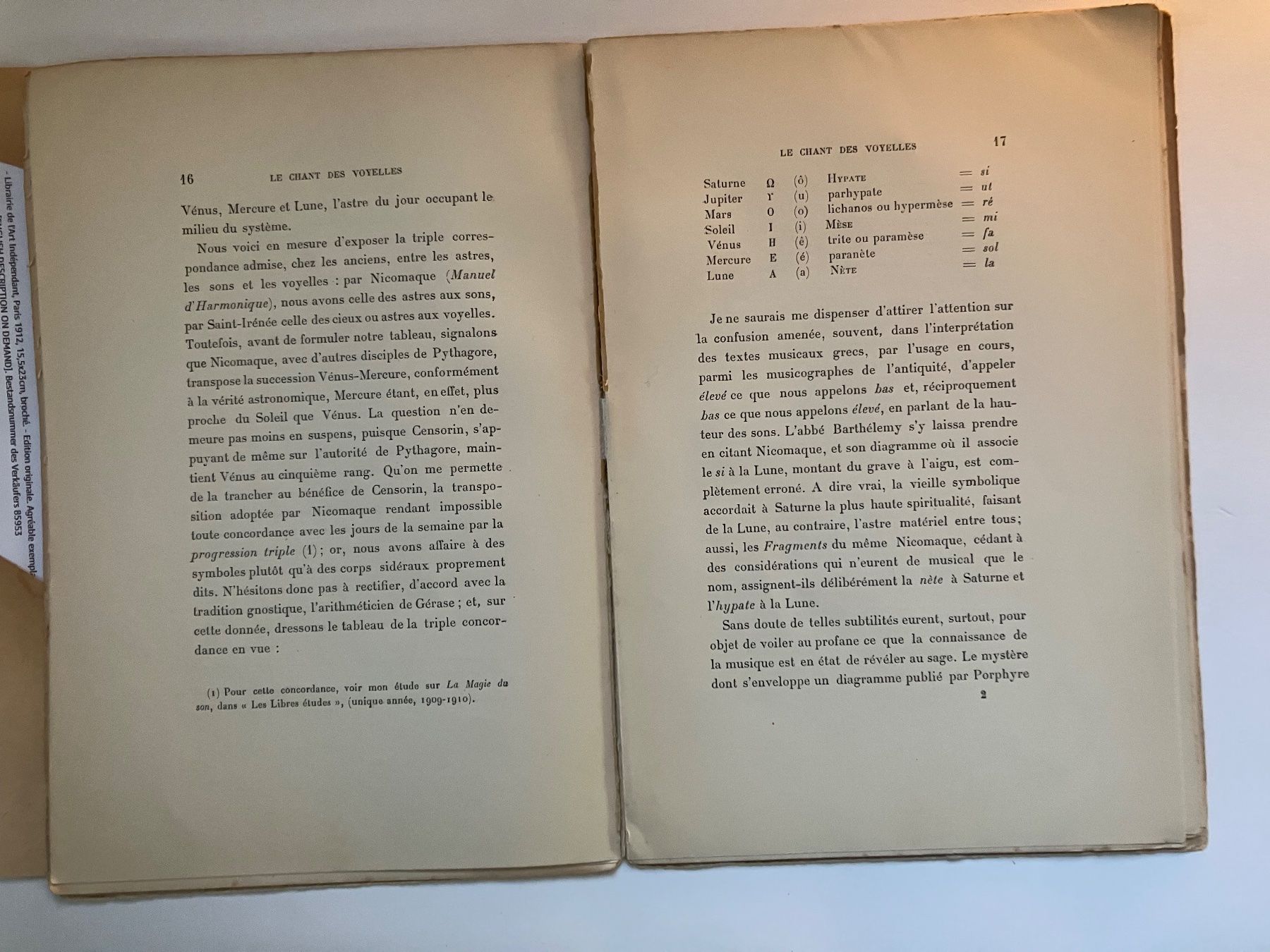 Libri: Edmond Bailly Le Chant des Voyelles – Usato da ZUERICH venduto da Carolus1 3