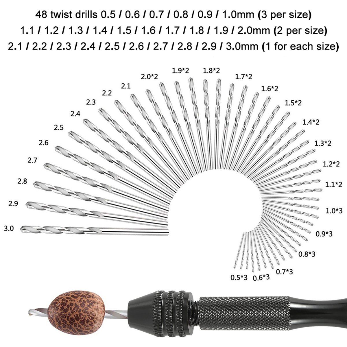 Trapani: mini perceuse + 49 mèches, Mini-Bohrmaschine + 49 Bohrer – Nuovo e nell'imballaggio originale da Delémont venduto da abonprix 2
