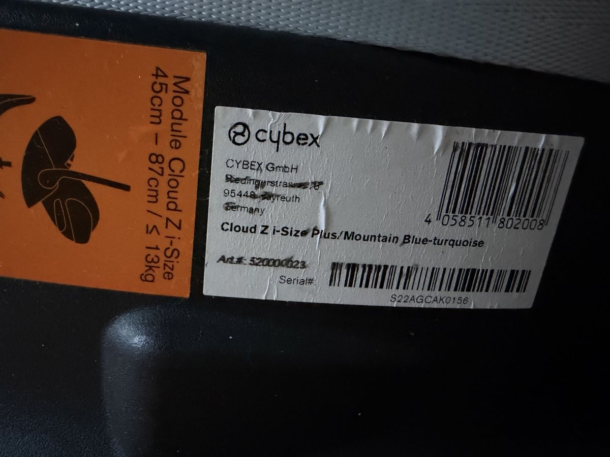 Cybex Seggiolini per auto: Cybex Cloud Z i-Size Plus, Mountain Blue-turquoise – Usato da Zürich venduto da mahin01 4