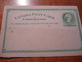 Canada, uralte Ganzsache um 1880, ungelaufen, to United King