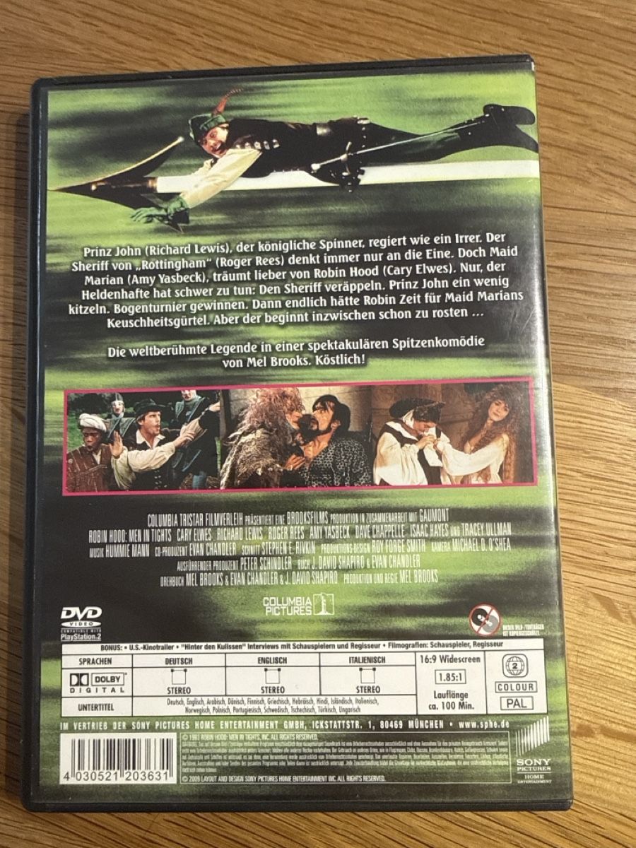 Tutti i DVDs: Robin Hood - Helden in Strumpfhose – Usato da Münsingen venduto da Sim2977 1