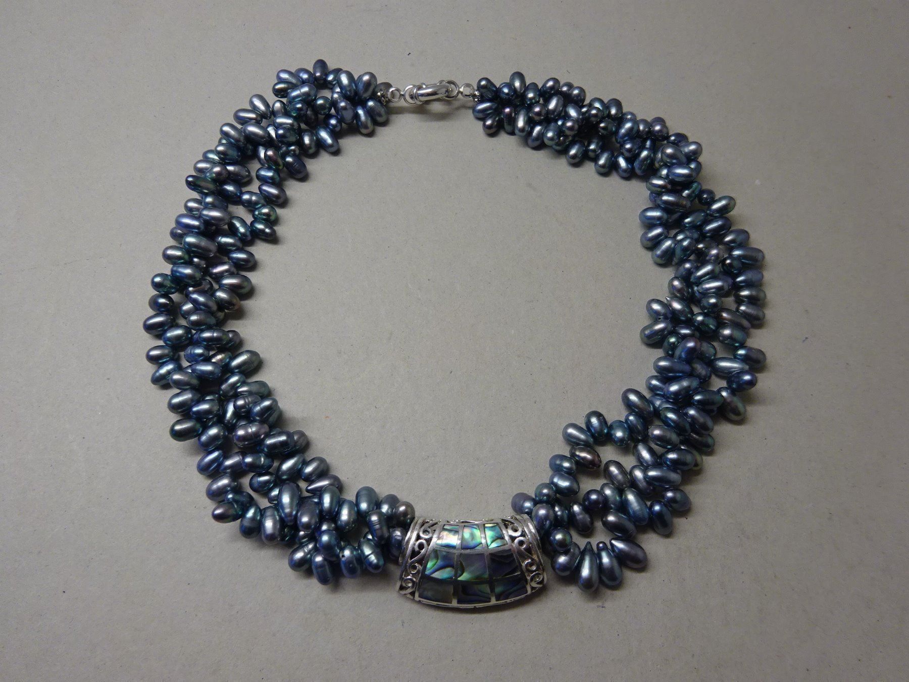 Catenine: Perlen Collier - 925er Silber – Usato da Esslingen venduto da eintagammeer
