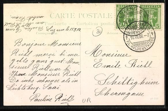 Cartoline postali: Fluelen /Bristenstock, Ortsansicht mit K – Usato da Berlin venduto da bartko-reher 1