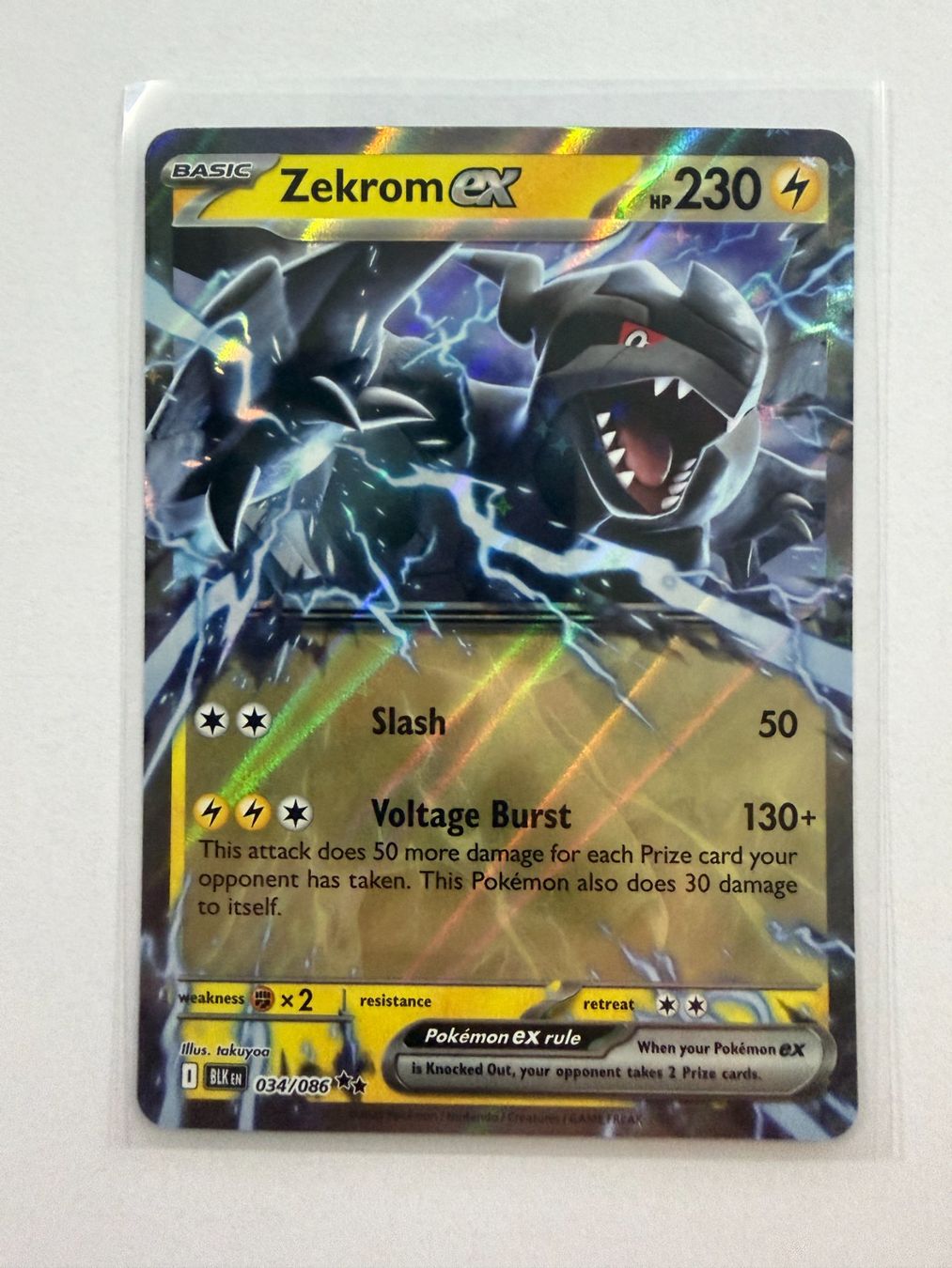 Pokémon Carte collezionabili: Pokemon Zekrom EX 034/086 Black Bolt EN – Nuovo (secondo la descrizione) da Weingarten-Kalthäusern venduto da McGmavlo
