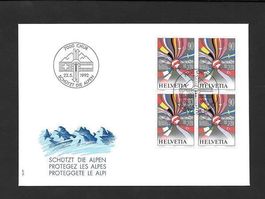 FDC Nr. 831 Viererblock ET Chur 22.5.1992