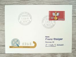 TR72 Enveloppe + Timbre Suisse 1954