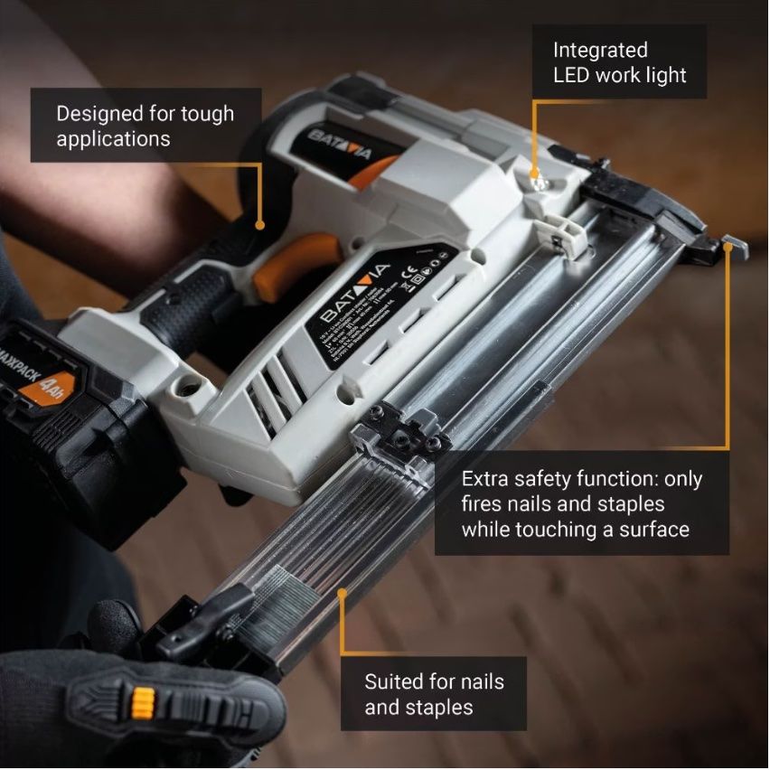 Tutte le macchine: Akku-Klammer-Nagel-Tacker 18 Volt – Nuovo e nell'imballaggio originale da Solothurn venduto da Bulldog 3