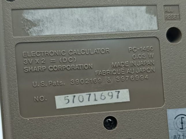 Sharp Calcolatrici tascabili: Sharp PC-1450 Taschenrechner mit neuen Batterien – Usato da Wil SG venduto da Donaldus 9