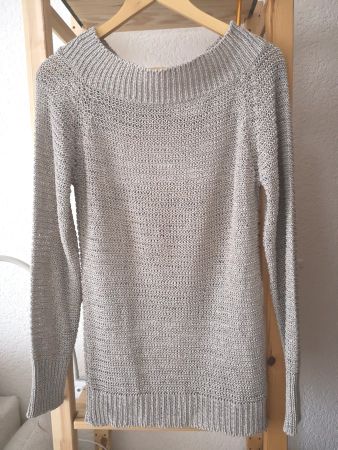 3SUISSES Eleganter Pulli Silberoptik Gr. 36/38