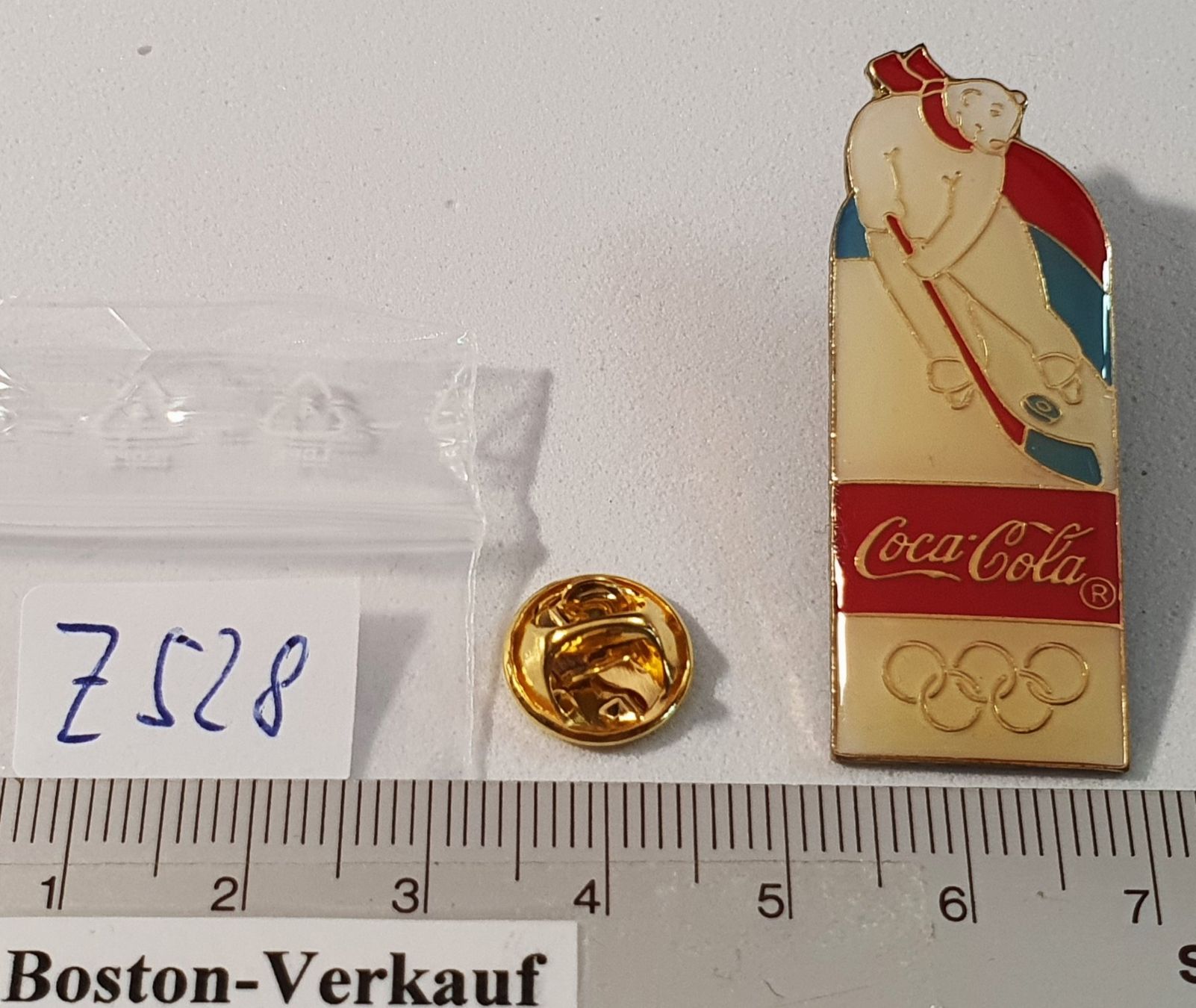 Placchette & Badge: Z528 - Pin Olympic Winter Games Coca Cola Eisbär – Usato da Reinach BL venduto da Boston-Verkauf 1