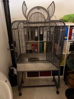 Vogelkäfig auf Rollen anthrazit gebraucht guter Zustand