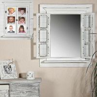 Shabby Wandspiegel Deko weiß
