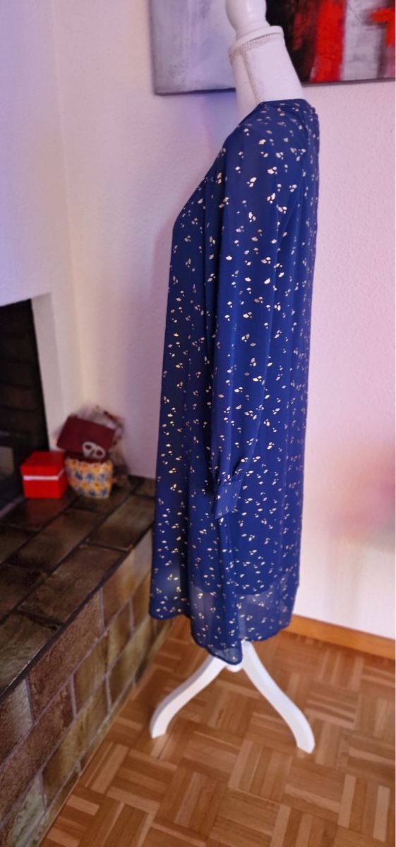 Kleider: Saint Tropez Kleid, blau gemustert, Grösse S, Herbst – Gebraucht aus St. Gallen von mania03 4