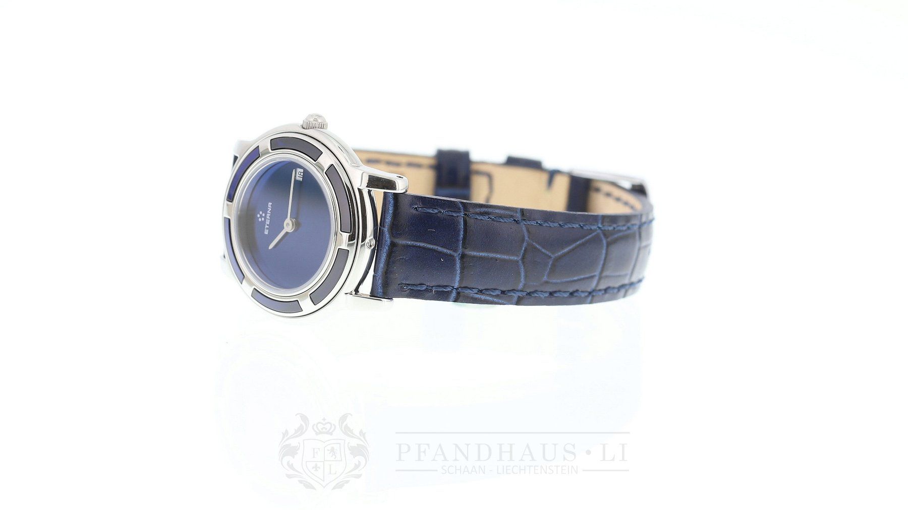 Eterna Orologi: ETERNA LADY GALAXIS DAMENUHR BLAU NEU – Nuovo e nell'imballaggio originale da Schaan venduto da Pfandhaus-LI 2