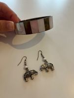 Schmuckset Armreif aus Perlmutt & Ohrringe