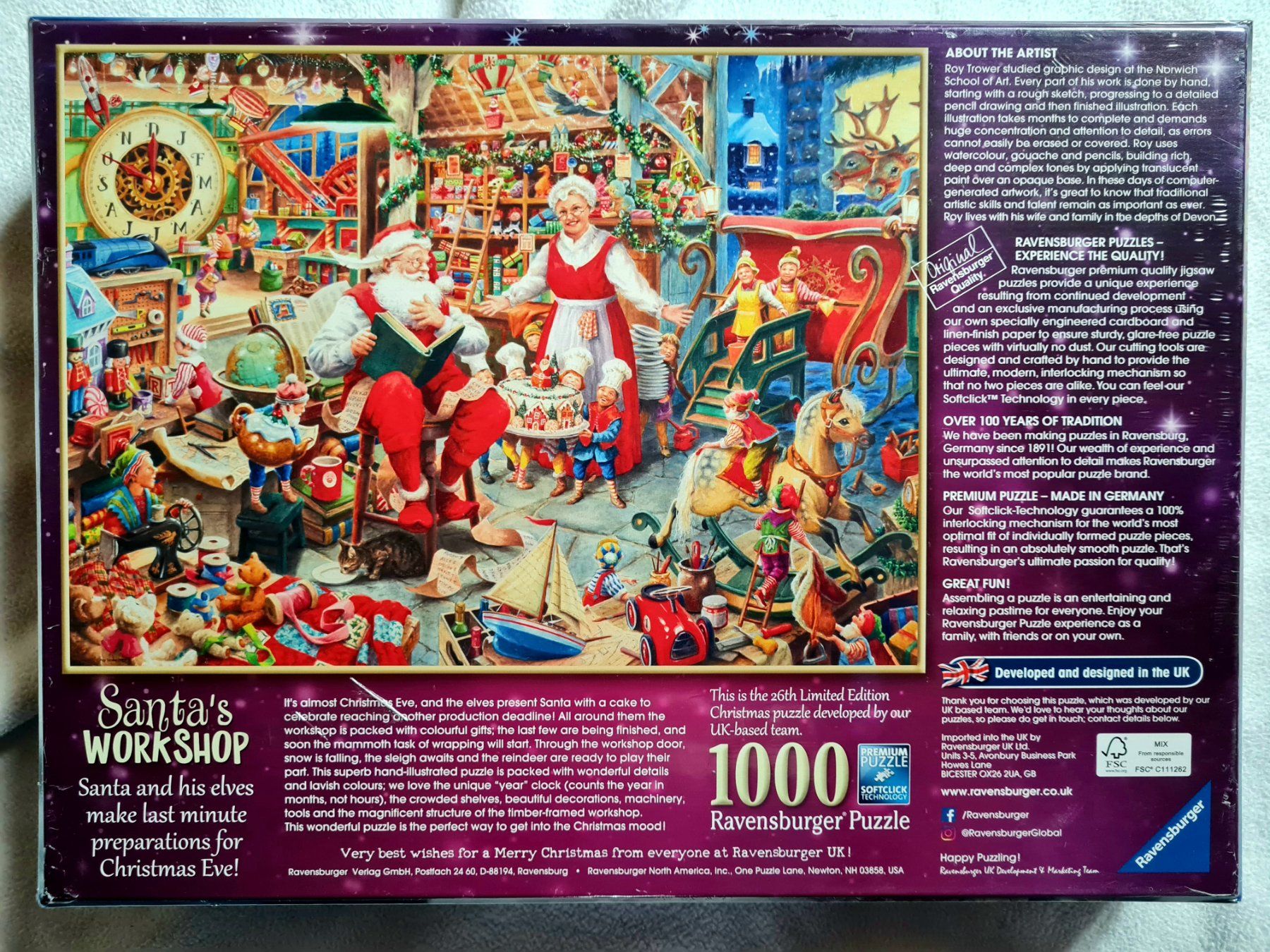 Ravensburger Puzzle: Neues Puzzle Weihnachten "Santa's Workshop" – Nuovo e nell'imballaggio originale da Ochlenberg venduto da Crashdown 2