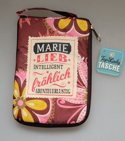 Einkauftasche mit Name Marie und Spruch