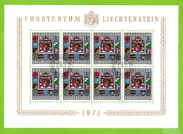1973 Freimarke 1. Tag Kleinbogen SBK 60.--