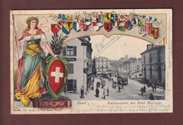 BASEL - Barfüsserplatz - Kantone - 1901 Präge