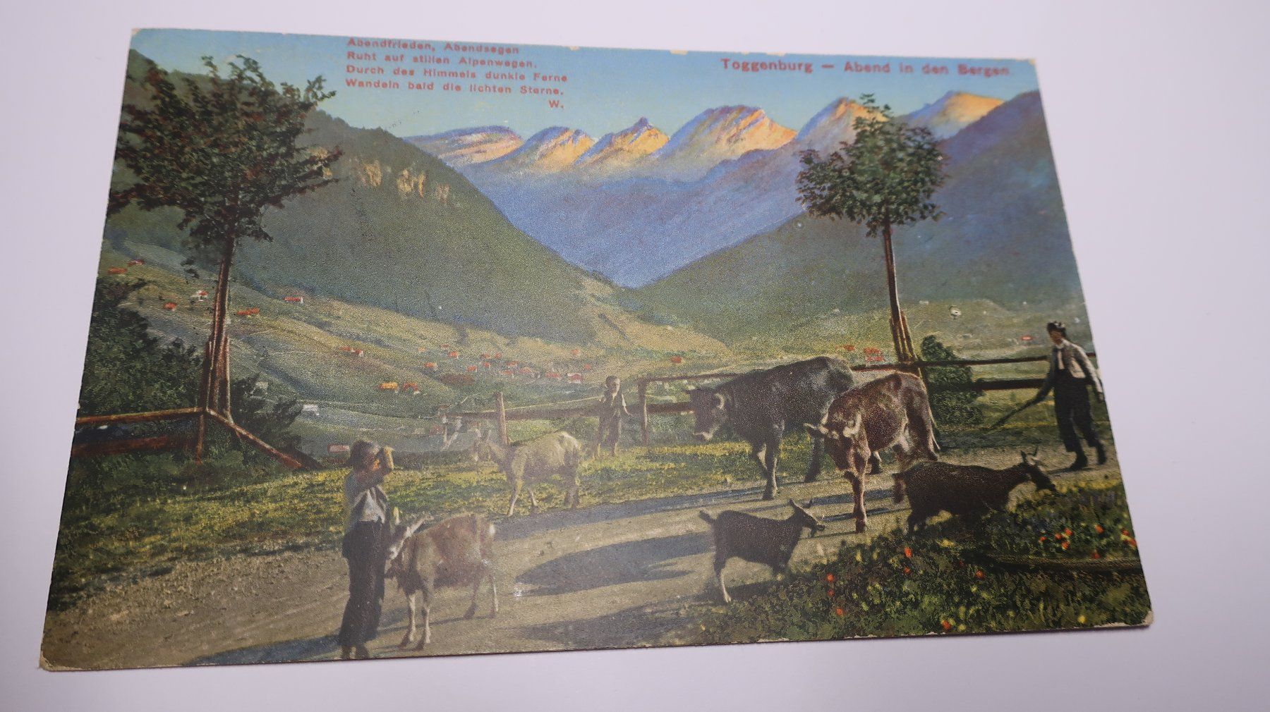 Cartoline postali: Toggenburg - Abend in den Bergen – Usato da Cormoret venduto da Pascalll2001 1
