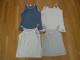 4 Tops / Unterleibchen Gr 122 128 Jakoo, Naturaline