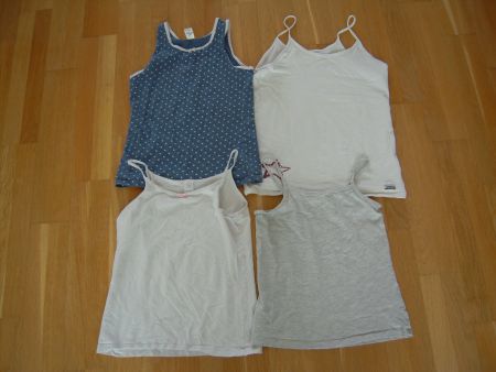 4 Tops / Unterleibchen Gr 122 128 Jakoo, Naturaline