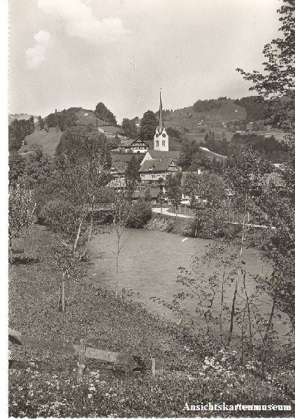 Cartoline postali: Nesslau - Kirche + ca. 1960 – Usato da Emmenbrücke venduto da teestube