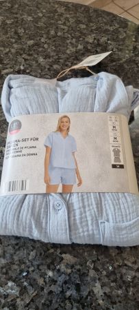 Pyjama-Set Damen blau Grösse M 40/42 neu