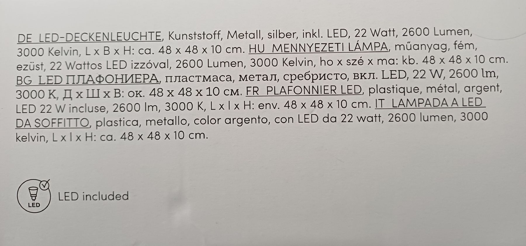 Lustres & lampes de plafonds: Deckenleuchte – Neuf avec emballage d'origine à Wil SG par lili06 5