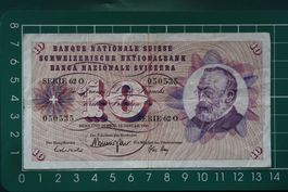 gottfried keller banknote 10 franken 1969