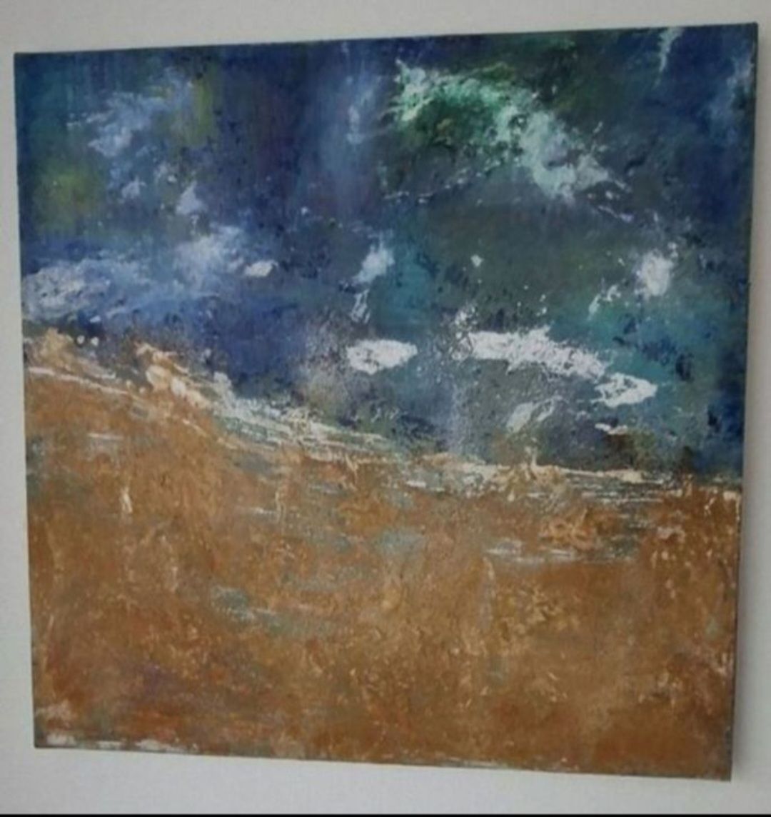 Tableaux: Gemälde " Stille Flut" handmade 50×50 – Neuf (Voir description) à Riehen par Steinbock1970