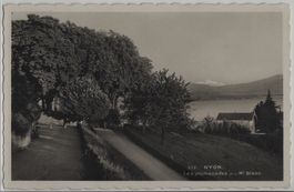 Nyon - Les promenades et le Mont Blanc