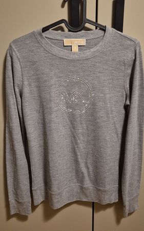 Michael Kors Pullover, grau mit Strass, Grösse XS, Top!
