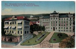 Biel, Uhrmacherschule und Technikum, gelaufen 1916