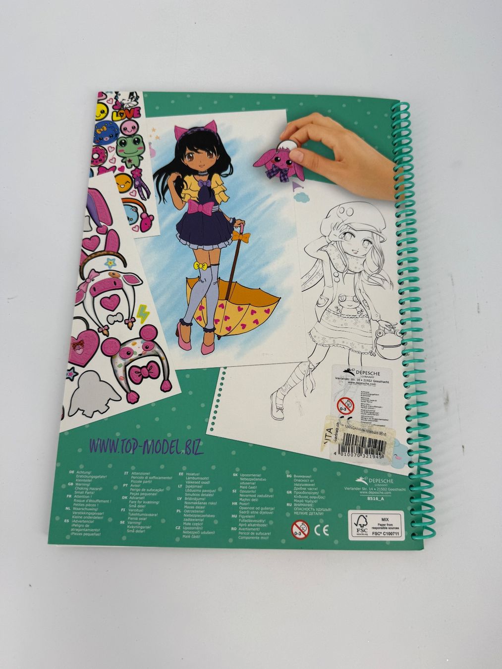 Libri: Manga Model Malbuch / Stickerbuch Top Model Depesche – Usato da Auenstein venduto da moin. 4